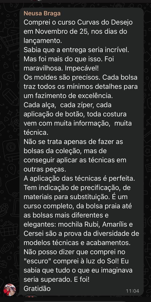 Depoimento de aluna do 5º Ato Conquista